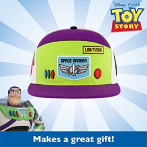 Concept One Disney Pixar Toy Story 4 Baseball Cap, Buzz Lightyear Adult Snapback Hat with Flat Brim, Multicolor, One Size