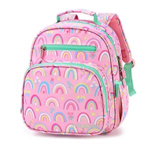 mibasies toddler backpack for girls and boys 2-4, preschool kindergarten backpack, cute kids backpacks for girls(rainbow)