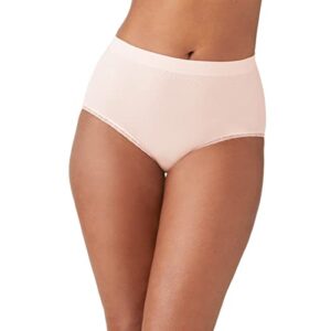 wacoal women's b-smooth briefs-panty, crystal pink, x-large