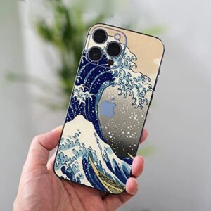 HK Studio Great Wave Skin Decal (Not Case) for iPhone 13 Pro Max - No Bubble, Slim, Waterproof - Protecting & Personalizing iPhone's Back, Camera, Frame