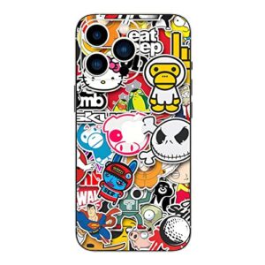 HK Studio Sticker Bomb Skin Decal (Not Case) for iPhone 13 Pro Max - No Bubble, Slim, Waterproof - Protecting & Personalizing iPhone's Back, Camera, Frame