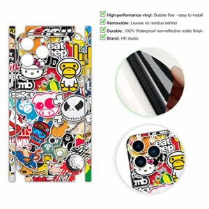 HK Studio Sticker Bomb Skin Decal (Not Case) for iPhone 13 Pro Max - No Bubble, Slim, Waterproof - Protecting & Personalizing iPhone's Back, Camera, Frame