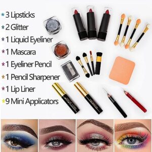 MISS ROSE M 58 Color Professional Makeup Kit, makeup pallet,All In One Makeup Set for Women Girls Beginner,Include Eyeshadow Facial Blusher Eyebrow Powder Face Concealer Powder Eyeliner Pencil and a Mirror(331Y)