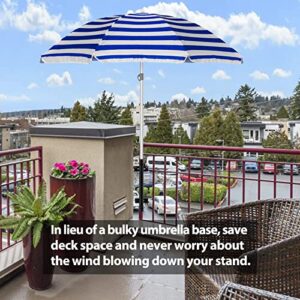 Finderomend Deck Umbrella Mount, Easy Install and Move Outdoor Patio Umbrella Holder (Grille/Post) for Sail Shade Pole/Flagpole/String Light Pole Save Space on Deck