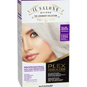 Il Salone Milano Plex Rebuilder - Yellow Remover Hair Dye Kit for Blonde, Grey, White, Natural or Colored Hair - Neutralizes Brassy Tones - Professional Salon - Paraffin, Paraben, Ethyl Alcohol Free