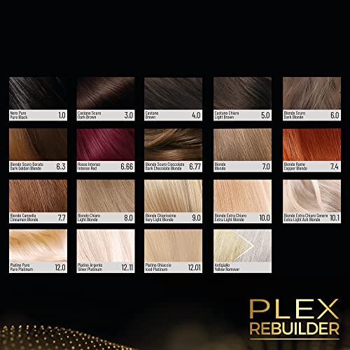 Il Salone Milano Plex Rebuilder - Yellow Remover Hair Dye Kit for Blonde, Grey, White, Natural or Colored Hair - Neutralizes Brassy Tones - Professional Salon - Paraffin, Paraben, Ethyl Alcohol Free