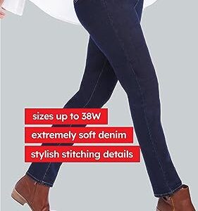 Woman Within Women's Plus Size Perfect Denim Capri with Button Trim - 22 W, Light Wash Blue