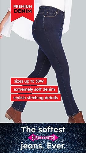 Woman Within Women's Plus Size Perfect Denim Capri with Button Trim - 22 W, Light Wash Blue