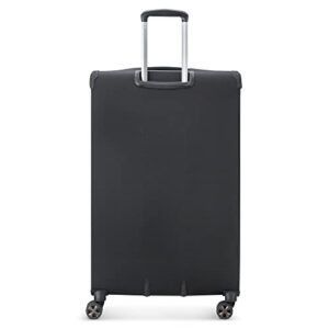 DELSEY Paris Helium DLX Softside Expandable Luggage with Spinner Wheels, Black, Checked-Large 29 Inch