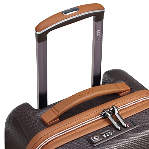 DELSEY Paris Chatelet Hardside 2.0 Luggage with Spinner Wheels, Chocolate Brown, Carry-on 19 Inch