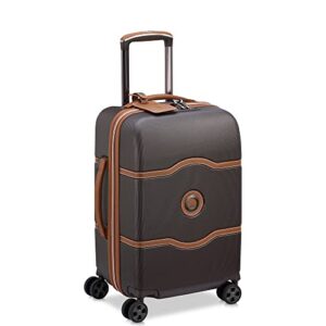 DELSEY Paris Chatelet Hardside 2.0 Luggage with Spinner Wheels, Chocolate Brown, Carry-on 19 Inch