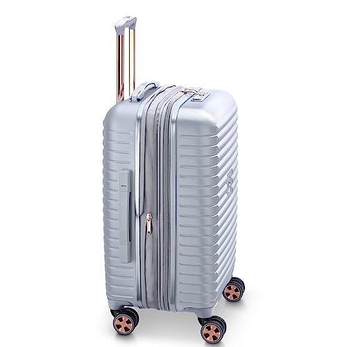 DELSEY Paris Cruise 3.0 Hardside Expandable Luggage with Spinner Wheels, Platinum, Carry on 21 Inch