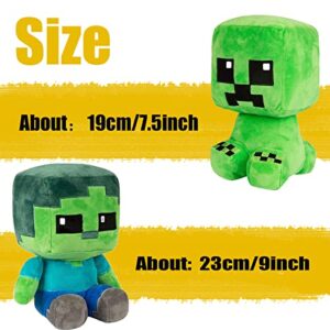 Zoarium Plush Animal Doll (2PCS), Soft Hug Pillow Zombie Toys, for Video Game Fans