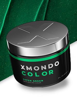 XMONDO Hair Color Super Green Hair Healing Semi Permanent Color | Vegan Formula with Hyaluronic Acid to Retain Moisture, Vegetable Proteins to Revitalize Hair, and Bond Boosting Technology, 8 Fl Oz 1-Pack