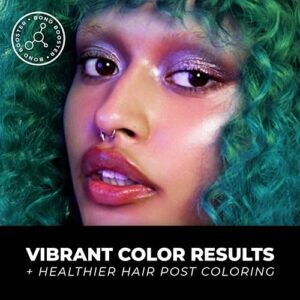 XMONDO Hair Color Super Green Hair Healing Semi Permanent Color | Vegan Formula with Hyaluronic Acid to Retain Moisture, Vegetable Proteins to Revitalize Hair, and Bond Boosting Technology, 8 Fl Oz 1-Pack