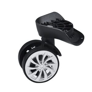 2pcs replacement swivel wheels, 360 ​​° swivel plastic luggage suitcase wheels, universal wheel draw‑bar box accessory-black