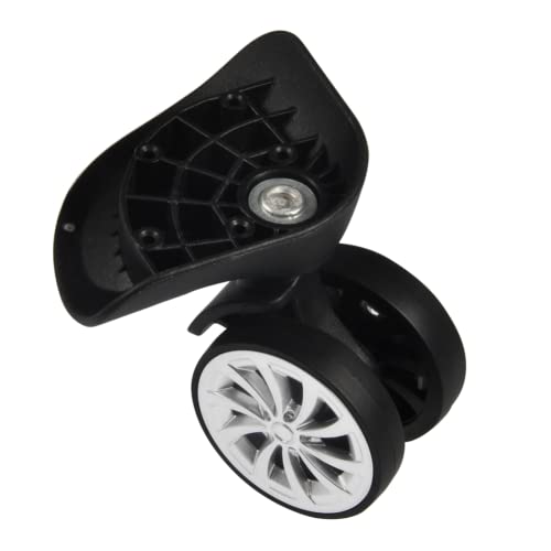 2Pcs Replacement Swivel Wheels, 360 ​​° Swivel Plastic Luggage Suitcase Wheels, Universal Wheel Draw‑Bar Box Accessory-Black