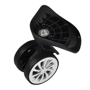 2Pcs Replacement Swivel Wheels, 360 ​​° Swivel Plastic Luggage Suitcase Wheels, Universal Wheel Draw‑Bar Box Accessory-Black