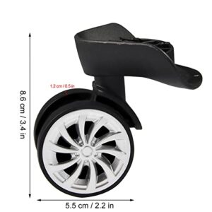 2Pcs Replacement Swivel Wheels, 360 ​​° Swivel Plastic Luggage Suitcase Wheels, Universal Wheel Draw‑Bar Box Accessory-Black