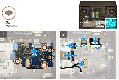 Deal4GO New Audio Board I/O Daughter Board DH7GG FDQ70 LS-J103P Replacement for Dell Alienware Area-51m R2