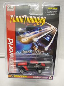 auto world sc366-1 1970 camaro ho scale electric slot car - charcoal with red