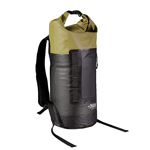 Pelican - ExoDry 30L Large Drybag - Black - Waterproof - Backpack-Type Shoulder Straps - Thick & Lightweight - Roll Top Compression - Keeps Gear Dry for Kayaking, Rafting, Fishing