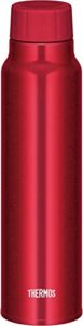 thermos fjk-750 r water bottle, insulated carbonated drink bottle, 25.4 fl oz (750 ml), red, for cold insulation only