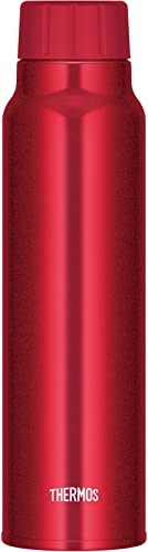 Thermos FJK-750 R Water Bottle, Insulated Carbonated Drink Bottle, 25.4 fl oz (750 ml), Red, For Cold Insulation Only