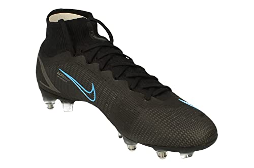 Nike Superfly 8 Elite SG-Pro AC Mens Football Boots CV0960 Soccer Cleats (UK 6.5 US 7.5 EU 40.5, Black Iron Grey 004)