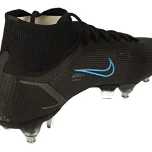 Nike Superfly 8 Elite SG-Pro AC Mens Football Boots CV0960 Soccer Cleats (UK 6.5 US 7.5 EU 40.5, Black Iron Grey 004)