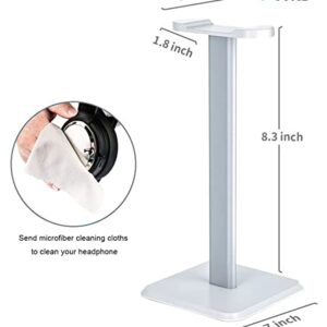 5 CORE Headphone Stand Headset Holder with Aluminum Supporting Bar Flexible ABS Solid Base for All Headphones Size HD STND (White)