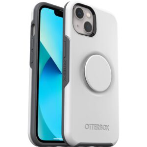 otterbox otter + pop symmetry series case for iphone 13 - polar vortex (white)