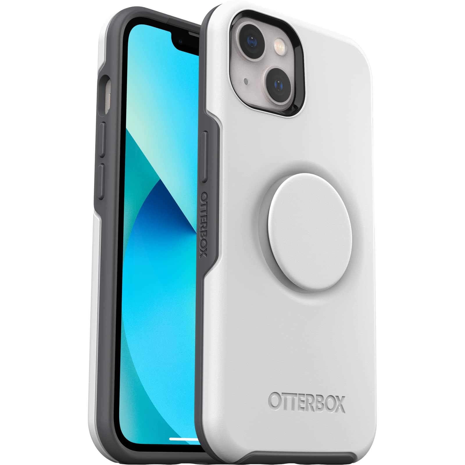 OtterBox Otter + POP Symmetry Series Case for iPhone 13 - Polar Vortex (White)