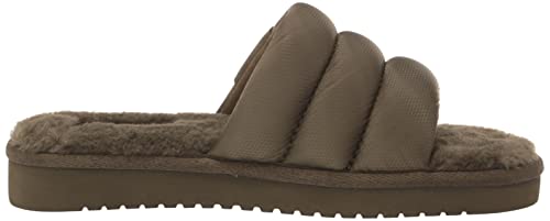 Koolaburra by UGG Men's ROMMIE Nylon Slipper, Dark Olive, 11