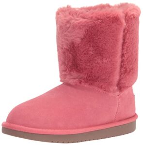 koolaburra by ugg unisex-child aubrei short boot, tea rose, 5 big kid