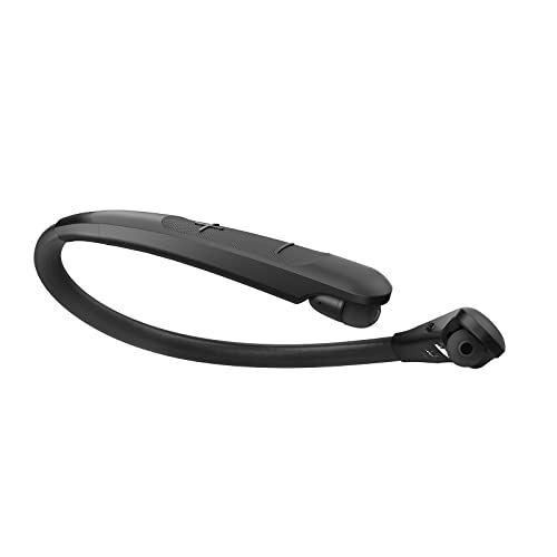 LG TONE Wireless Stereo Headset with Retractable Earbuds NP3, Black, Small