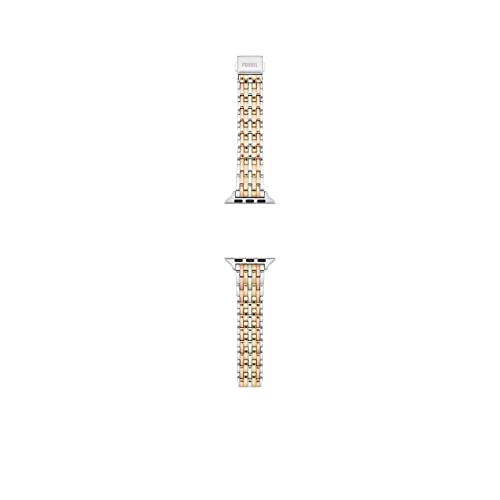 Fossil Women's Apple 38/40/41mm Stainless Steel Interchangeable Watch Band Strap, Color: Tri-tone (Model: S380007)