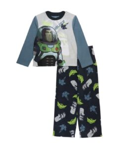 disney boys' lightyear 2-piece loose-fit pajamas set, buzz space, 6