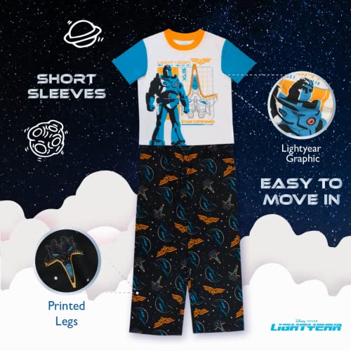 Disney Boys' Lightyear 3-Piece Loose-Fit Pajamas Set, LAUNCH ALL SHIPS, 8