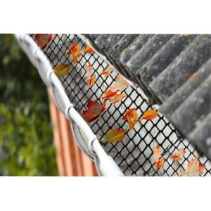 Plastic Gutter Guard Mesh Roof Gutter Protection Screen Roll Leaf Filter Gutter Cover Guard Mesh Protector Roof Leaf Guard No Hooks (0.4m x 4m=(1.3Ft x 13.1Ft), Black)