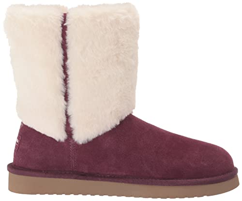 Koolaburra by UGG Women's Aubrei Short Fashion Boot, Plum, 7