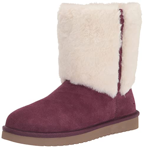 Koolaburra by UGG Women's Aubrei Short Fashion Boot, Plum, 7