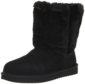 koolaburra by ugg women's aubrei short fashion boot, black, 7