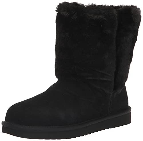 Koolaburra by UGG Women's Aubrei Short Fashion Boot, Black, 7