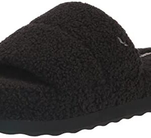 Koolaburra by UGG Women's PEACHEE Slide Slipper, Black, 8