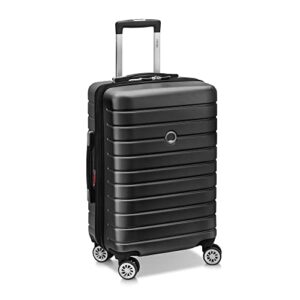 delsey paris jessica hardside expandable luggage with spinner wheels (black, carry-on 21-inch)