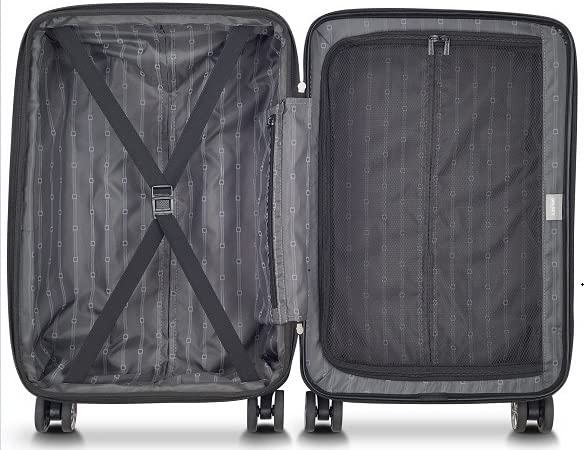 DELSEY Paris Jessica Hardside Expandable Luggage with Spinner Wheels (Black, Carry-On 21-Inch)