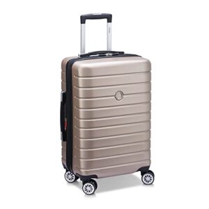 delsey paris jessica hardside expandable luggage with spinner wheels (rose gold, carry-on 21-inch)