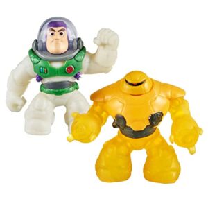 heroes of goo jit zu disney pixar lightyear - lightyear versus pack - buzz vs zyclops, squishy, stretchy, gooey hero