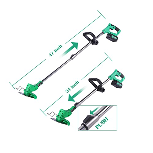 Cordless Brush Cutter Weed Eater with 9Blades,Electric Weed Wacker Battery Brush Cutter Battery Powered with 2Pcs 36TV4Ah Battery,Battery Stringless Weed Wacker for Lawn,Yard,Garden,Lightweight